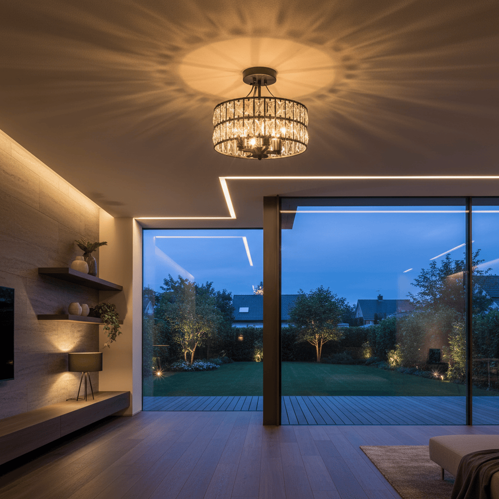 Elvora Ceiling Light | Crystal Drum Shade Design