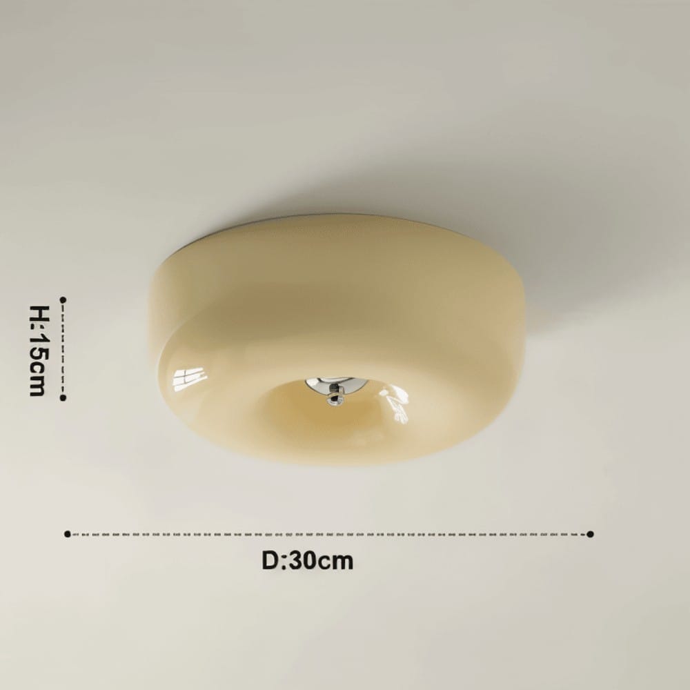 Elvora Ceiling Light | Donut Glass Dome Design