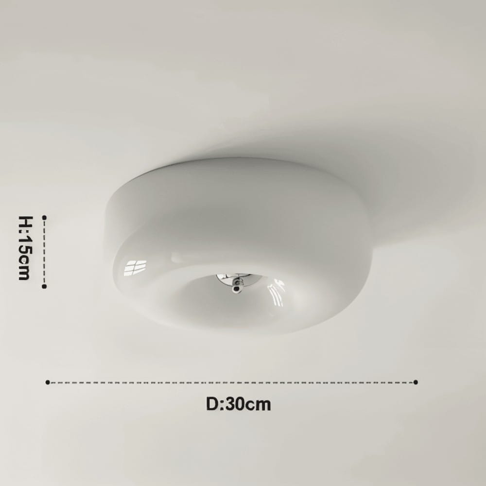 Elvora Ceiling Light | Donut Glass Dome Design
