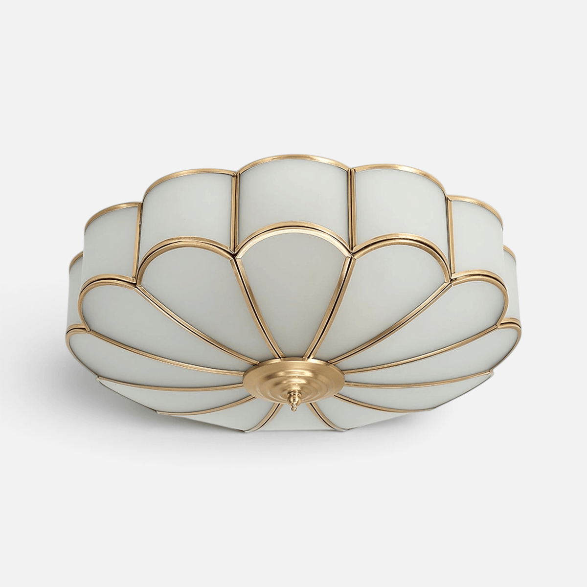 Elvora Ceiling Light | Frosted Glass Lotus Fixture