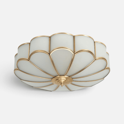 Elvora Ceiling Light | Frosted Glass Lotus Fixture