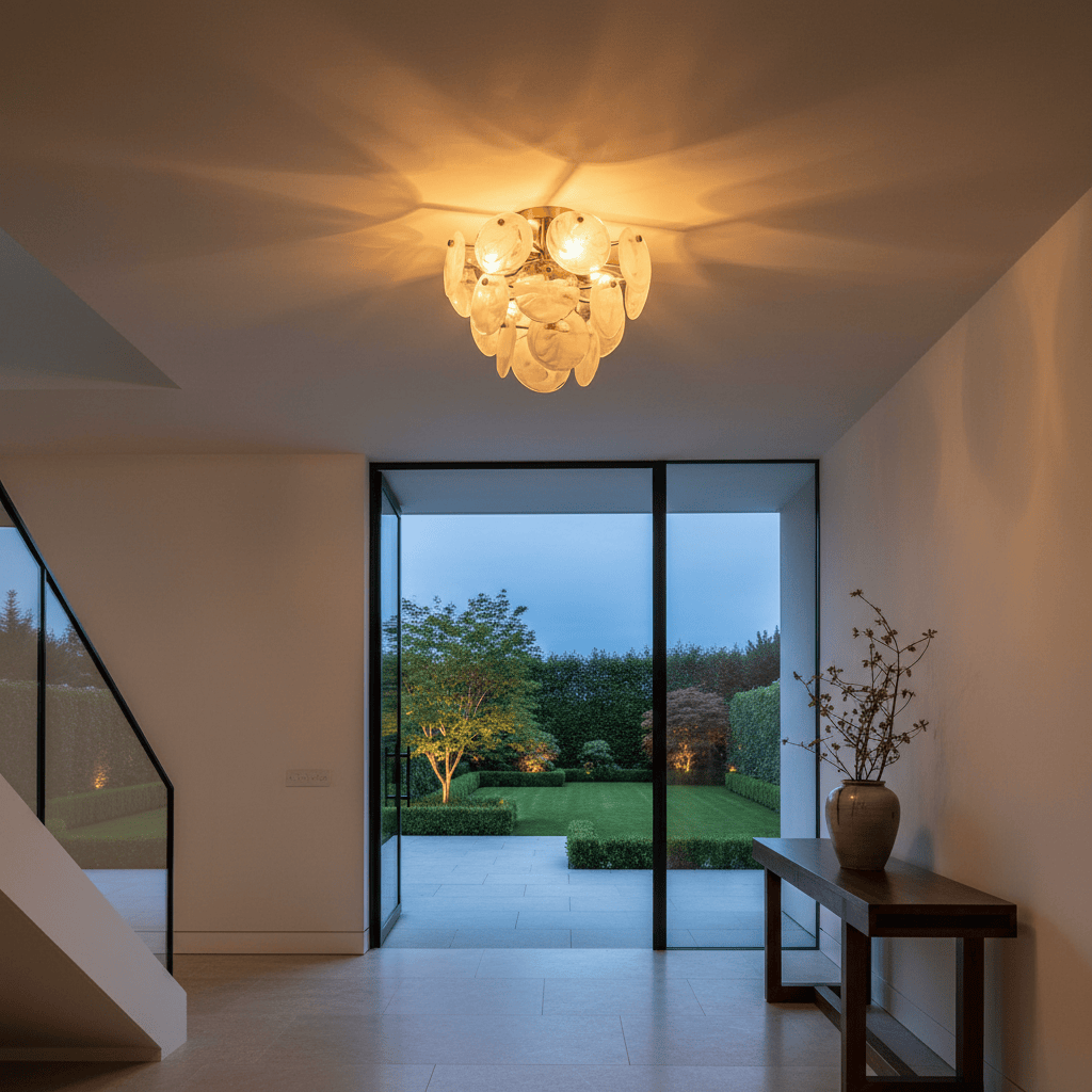 Elvora Ceiling Light | Frosted Glass Petal Chandelier