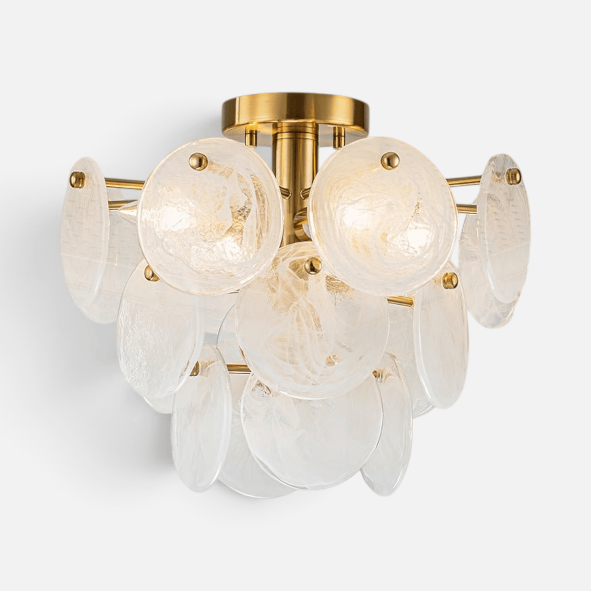 Elvora Ceiling Light | Frosted Glass Petal Chandelier