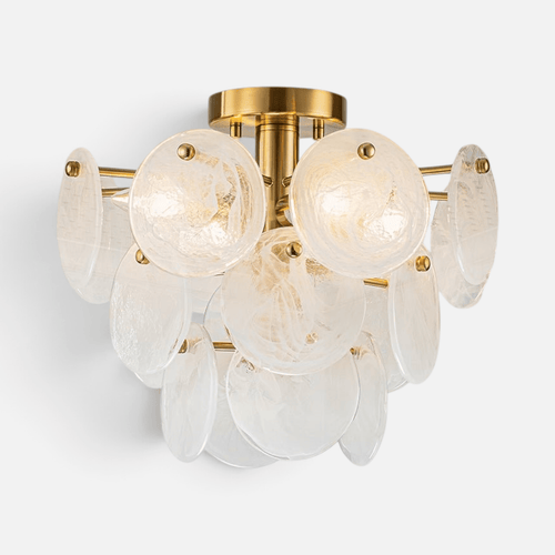 Elvora Ceiling Light | Frosted Glass Petal Chandelier