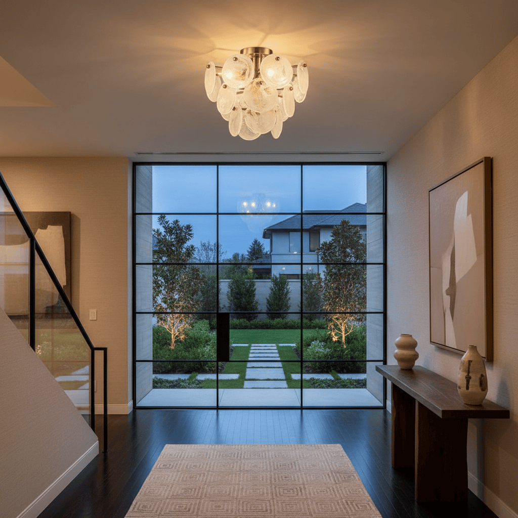 Elvora Ceiling Light | Frosted Glass Petal Chandelier
