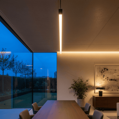 Elvora Ceiling Light | Linear Black LED Design