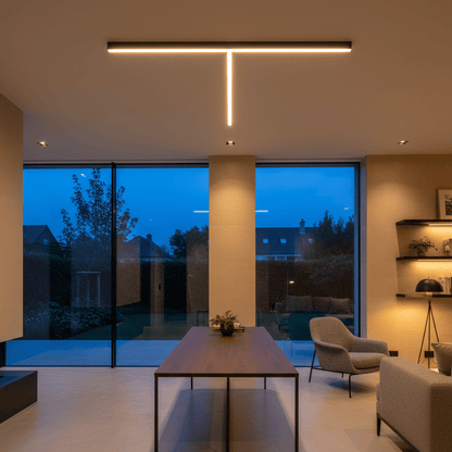 Elvora Ceiling Light | Linear Black LED Design