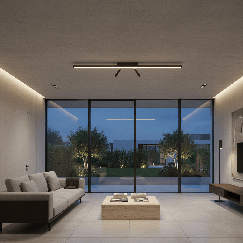 Elvora Ceiling Light | Linear LED Bar with Spotlight