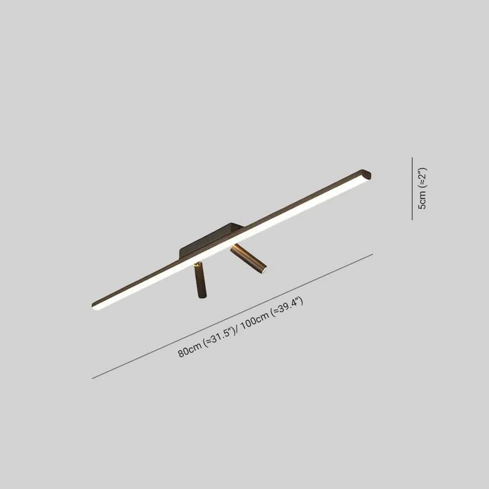 Elvora Ceiling Light | Linear LED Bar with Spotlight