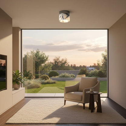 Elvora Ceiling Light | Marble Cylinder Spotlight Design