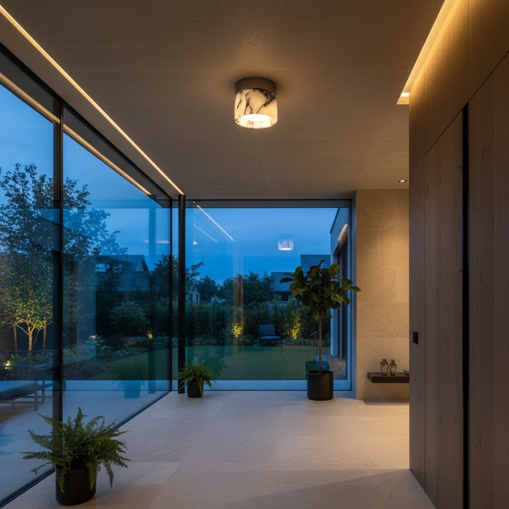 Elvora Ceiling Light | Marble Cylinder Spotlight Design
