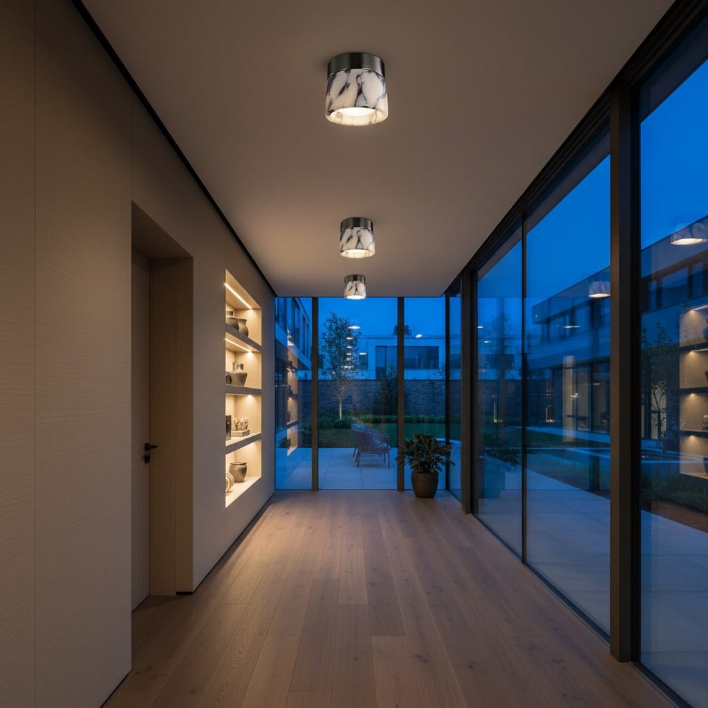 Elvora Ceiling Light | Marble Cylinder Spotlight Design