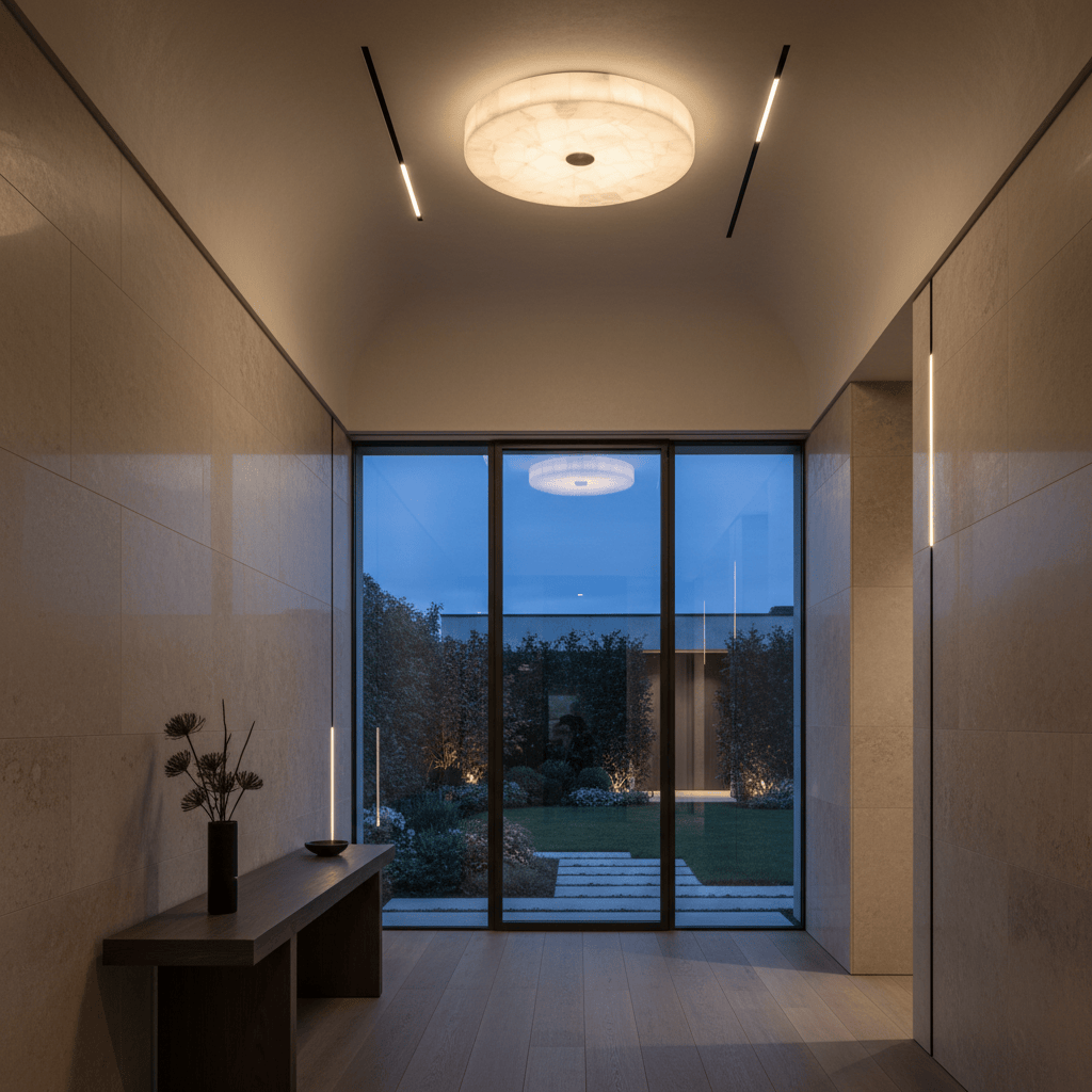 Elvora Ceiling Light | Marble Effect Flush Mount