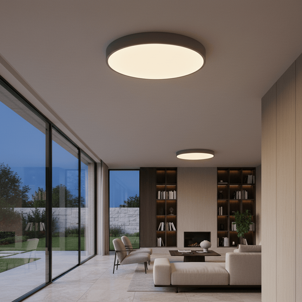 Elvora Ceiling Light | Minimalist Round Flush Mount