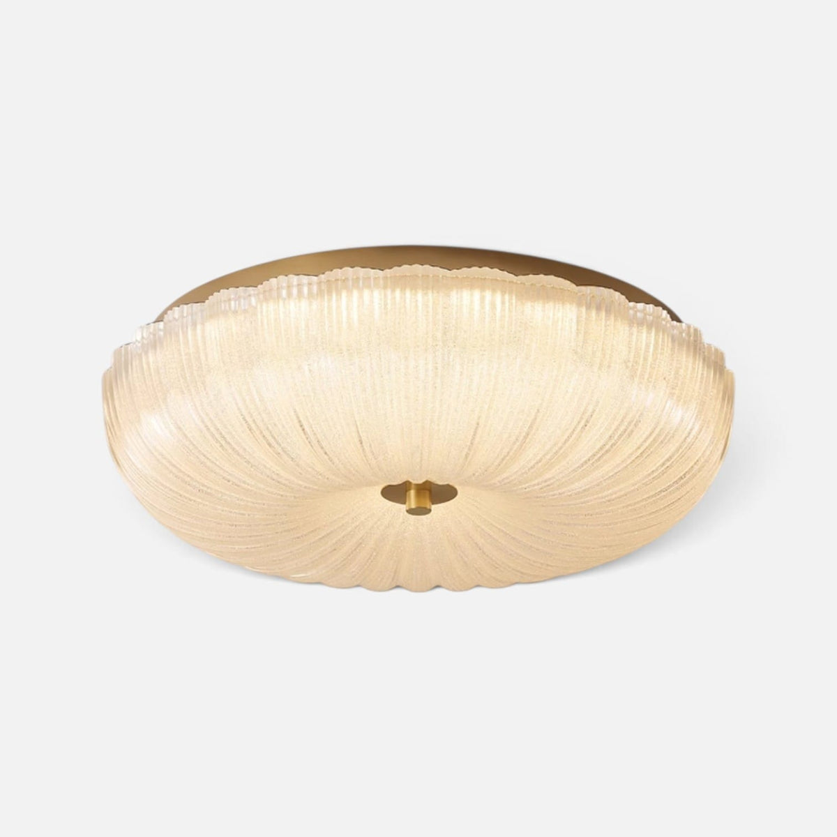 Elvora Ceiling Light | Ripple Glass Flush Mount