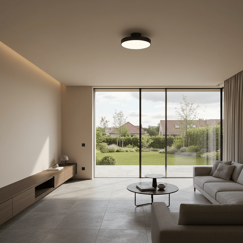 Elvora Ceiling Light | Round Drum Flush Mount