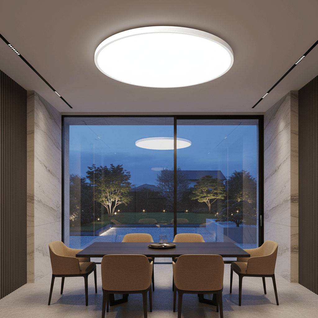 Elvora Ceiling Light | Round LED Flush Mount