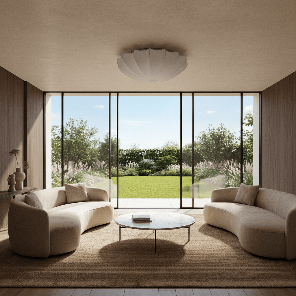 Elvora Ceiling Light | Shell Shaped Silk Flush Mount