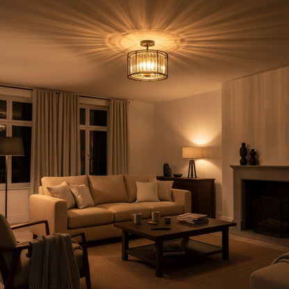 Elvora Ceiling Light | Vintage Crystal Hallway Lamp