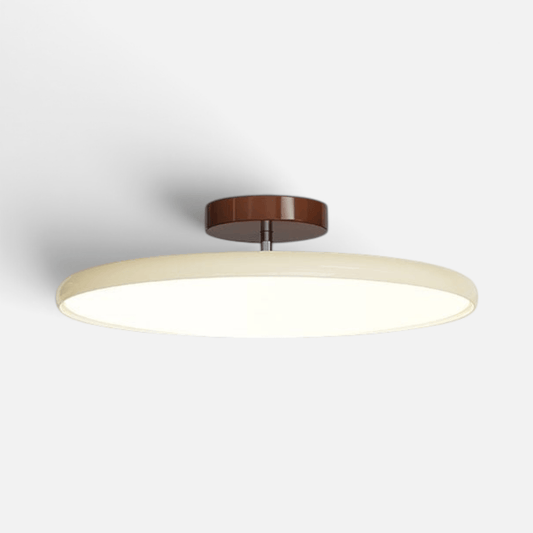 Elvora Ceiling Light | Wood Trim Round LED