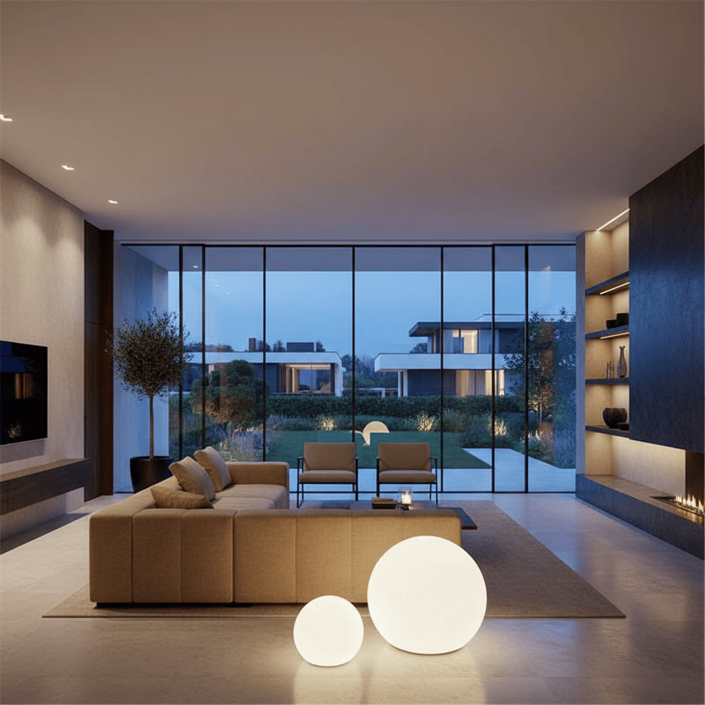 Elvora Floor Light | Glowing Sphere Ball Design
