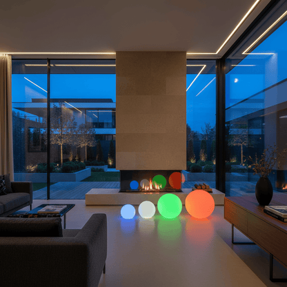 Elvora Floor Light | Glowing Sphere Ball Design