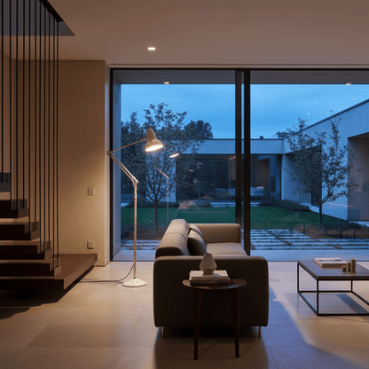 Elvora Floor Light | Industrial Spring Balance Design
