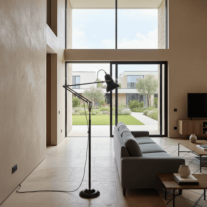 Elvora Floor Light | Industrial Spring Balance Design