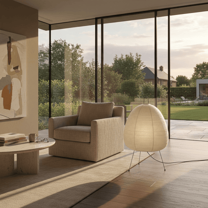 Elvora Floor Light | Rice Paper Lantern Design