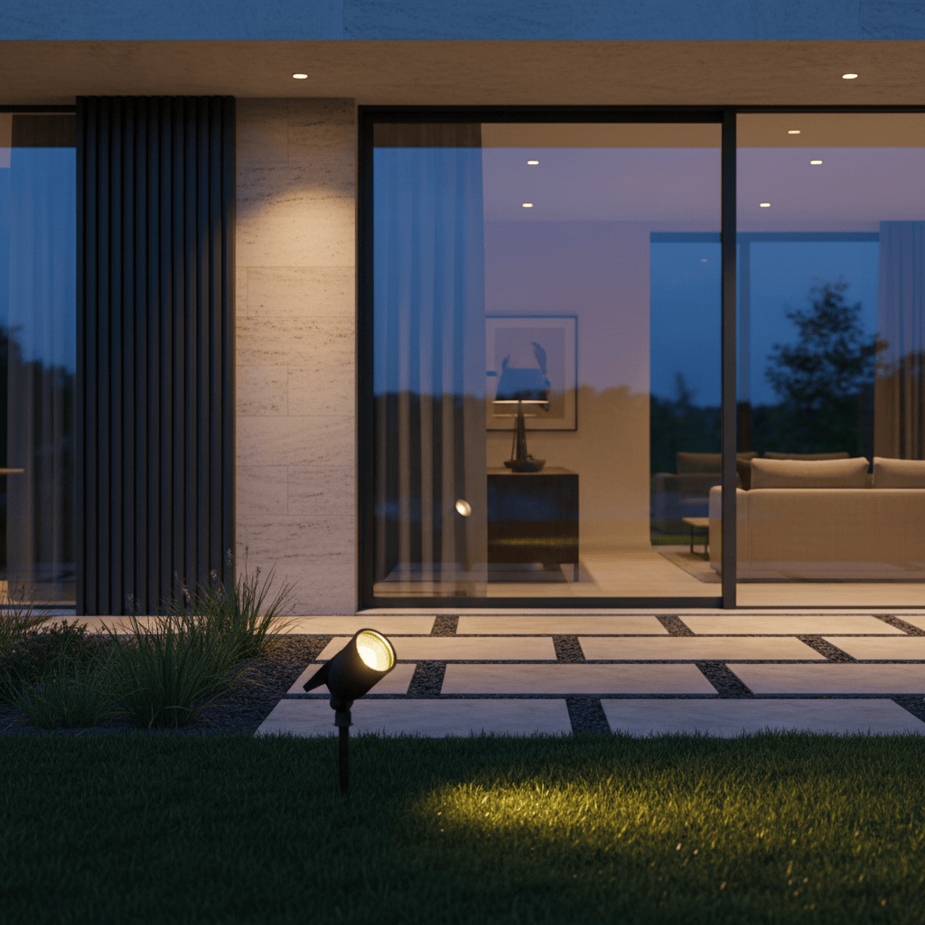 Elvora Floor Light | Solar Panel Spotlight Design