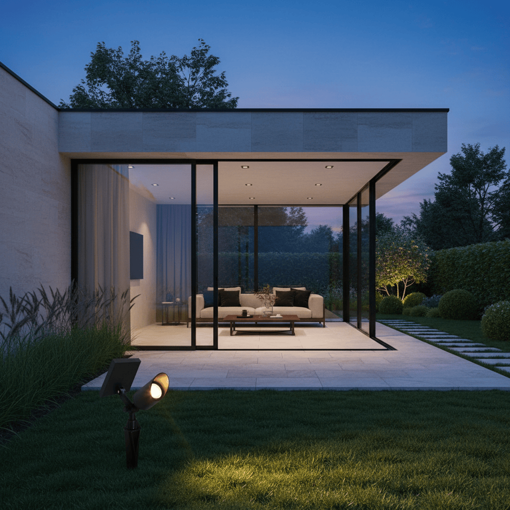 Elvora Floor Light | Solar Panel Spotlight Design
