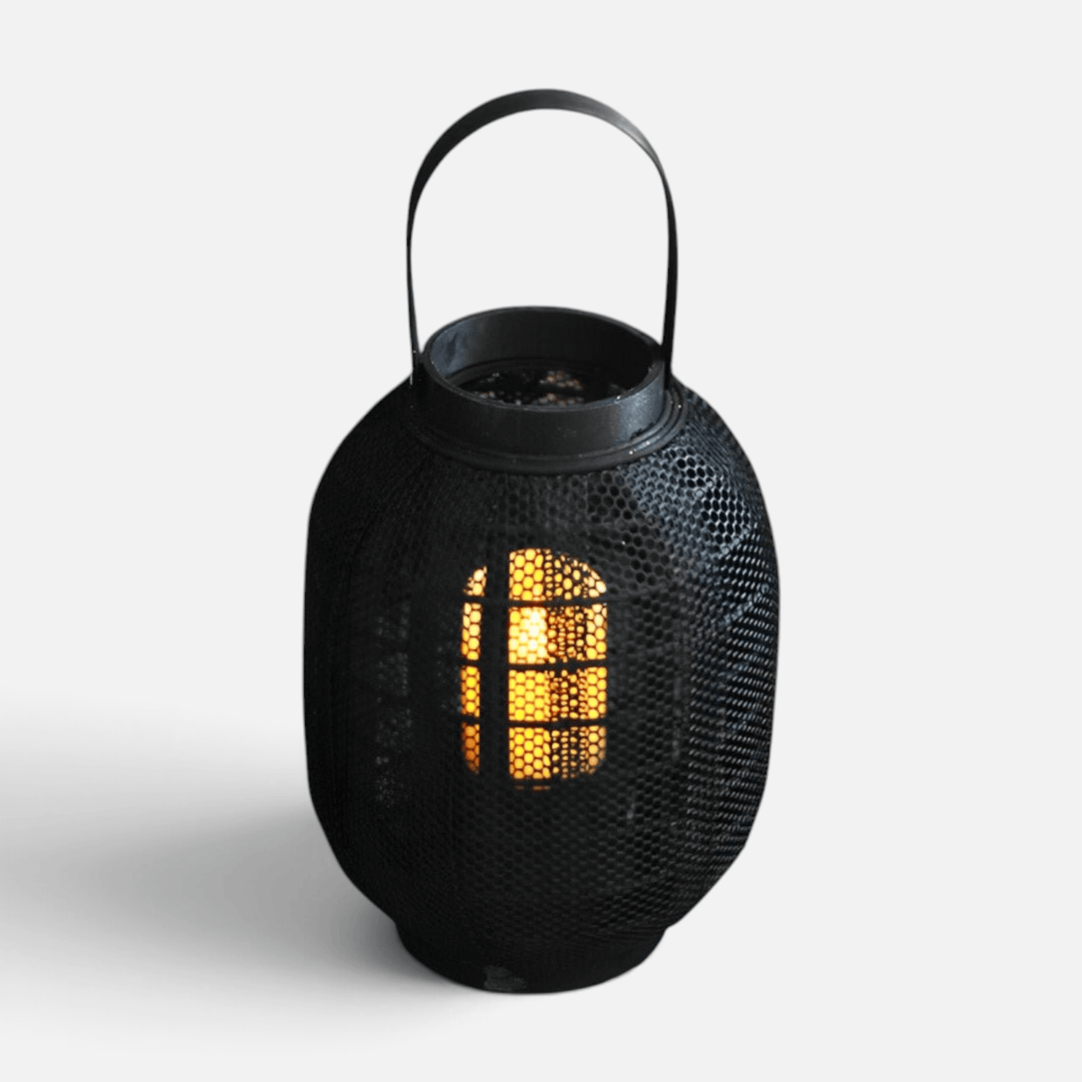 Elvora Floor Light | Woven Mesh Candle Lantern Design
