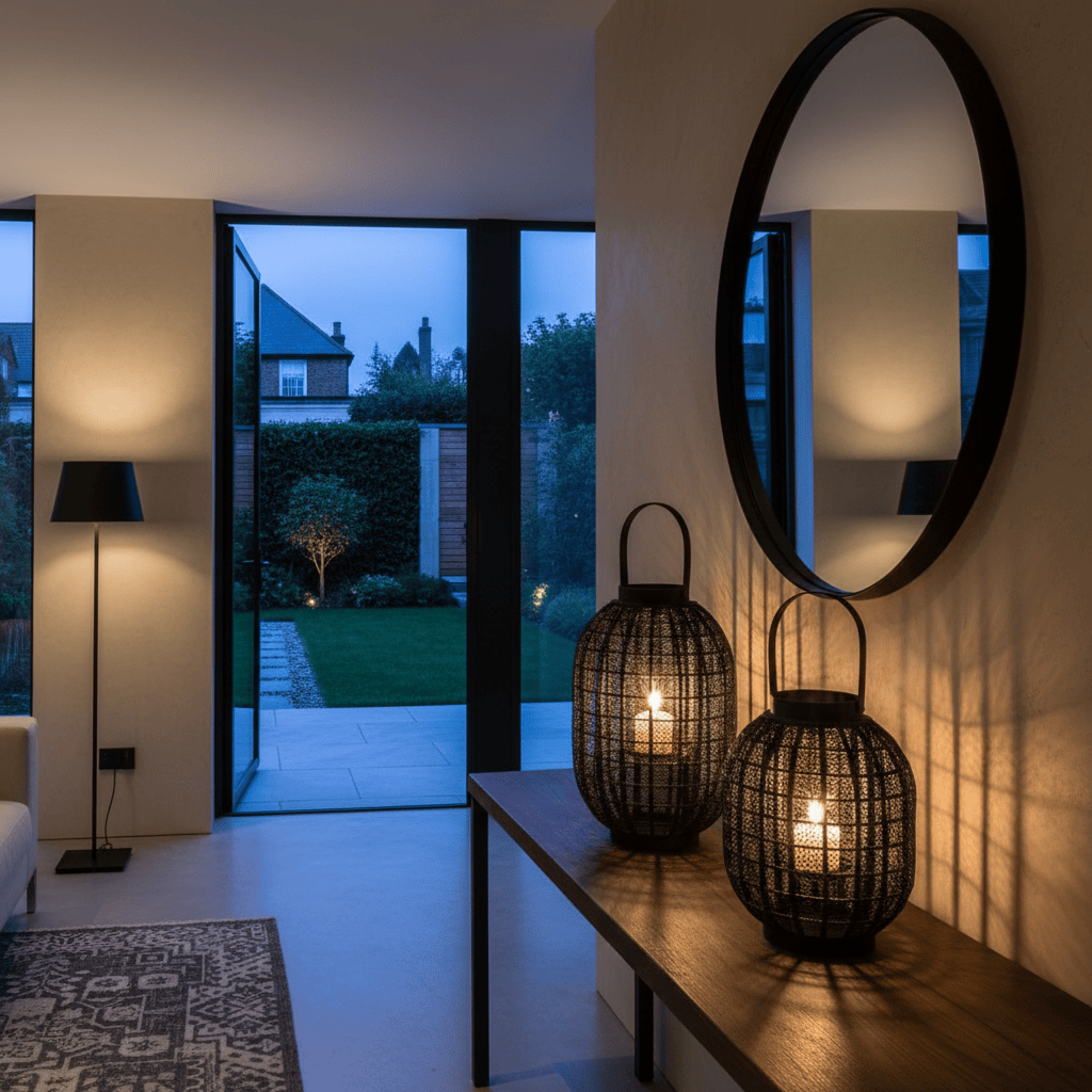 Elvora Floor Light | Woven Mesh Candle Lantern Design