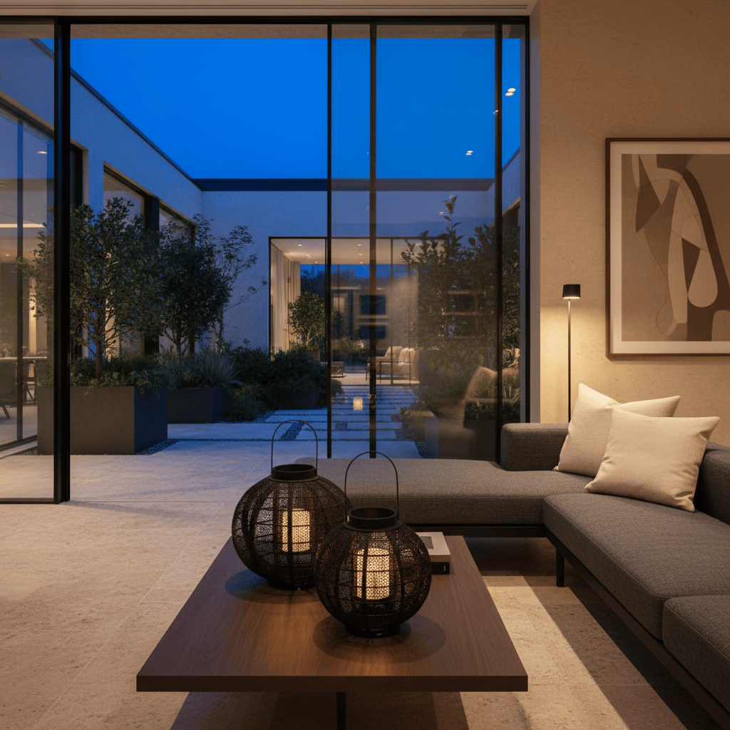 Elvora Floor Light | Woven Mesh Candle Lantern Design