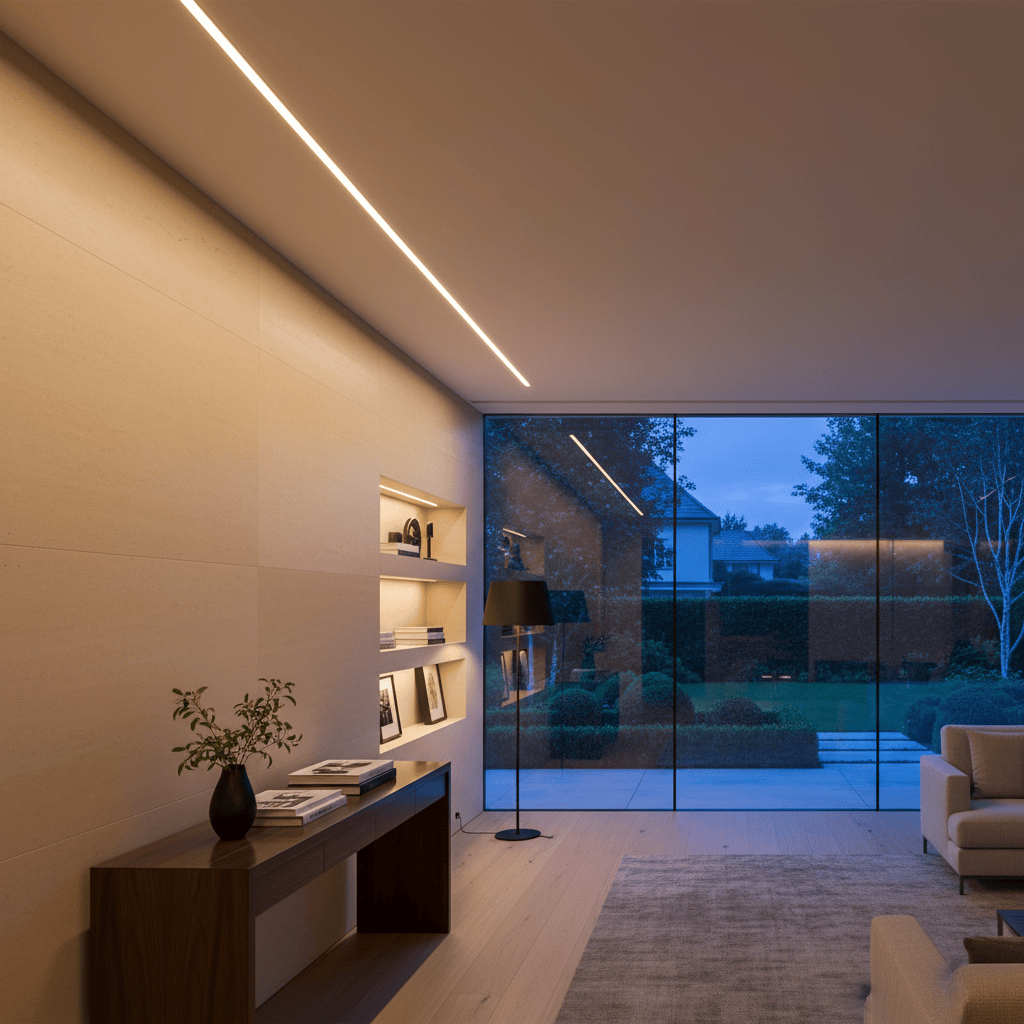 Elvora Linear Light | Diagonal Ceiling Line Design