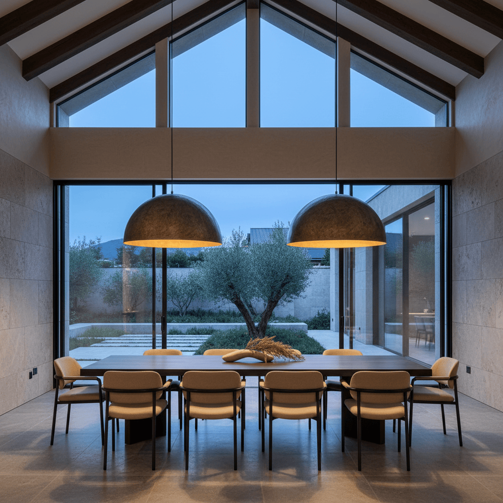 Elvora Pendant Light | Metal Dome Gold Interior Design