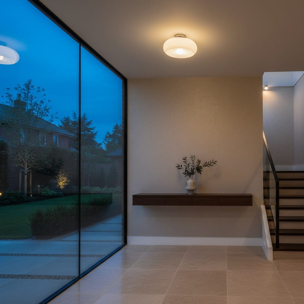 Elvora Pendant Light | Amber Glass Dome Design