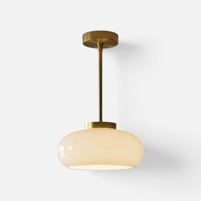 Elvora Pendant Light | Amber Glass Dome Design