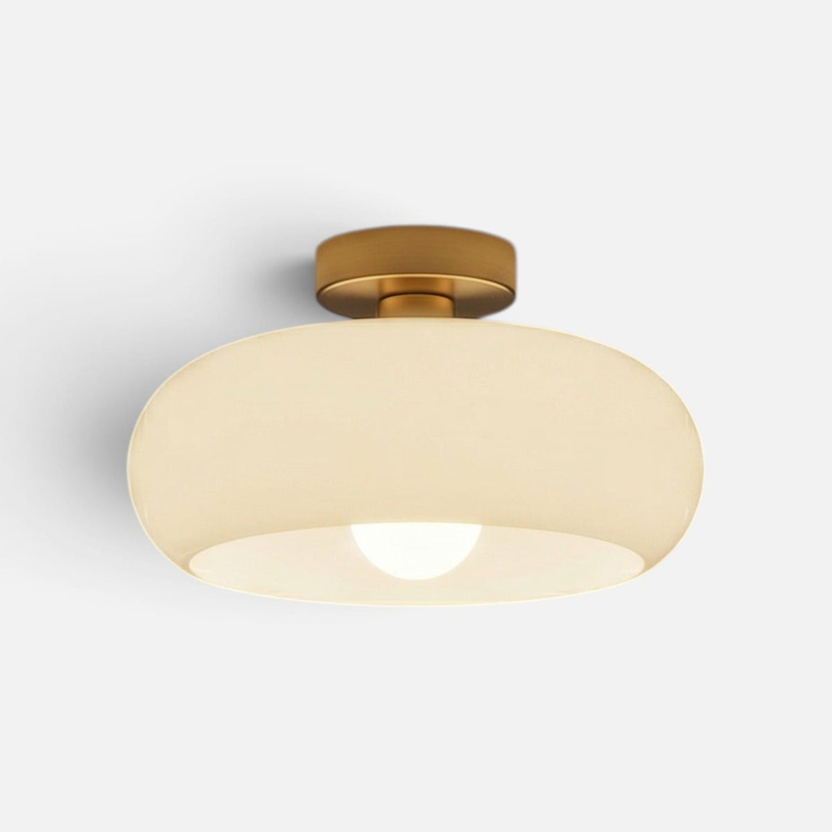 Elvora Pendant Light | Amber Glass Dome Design
