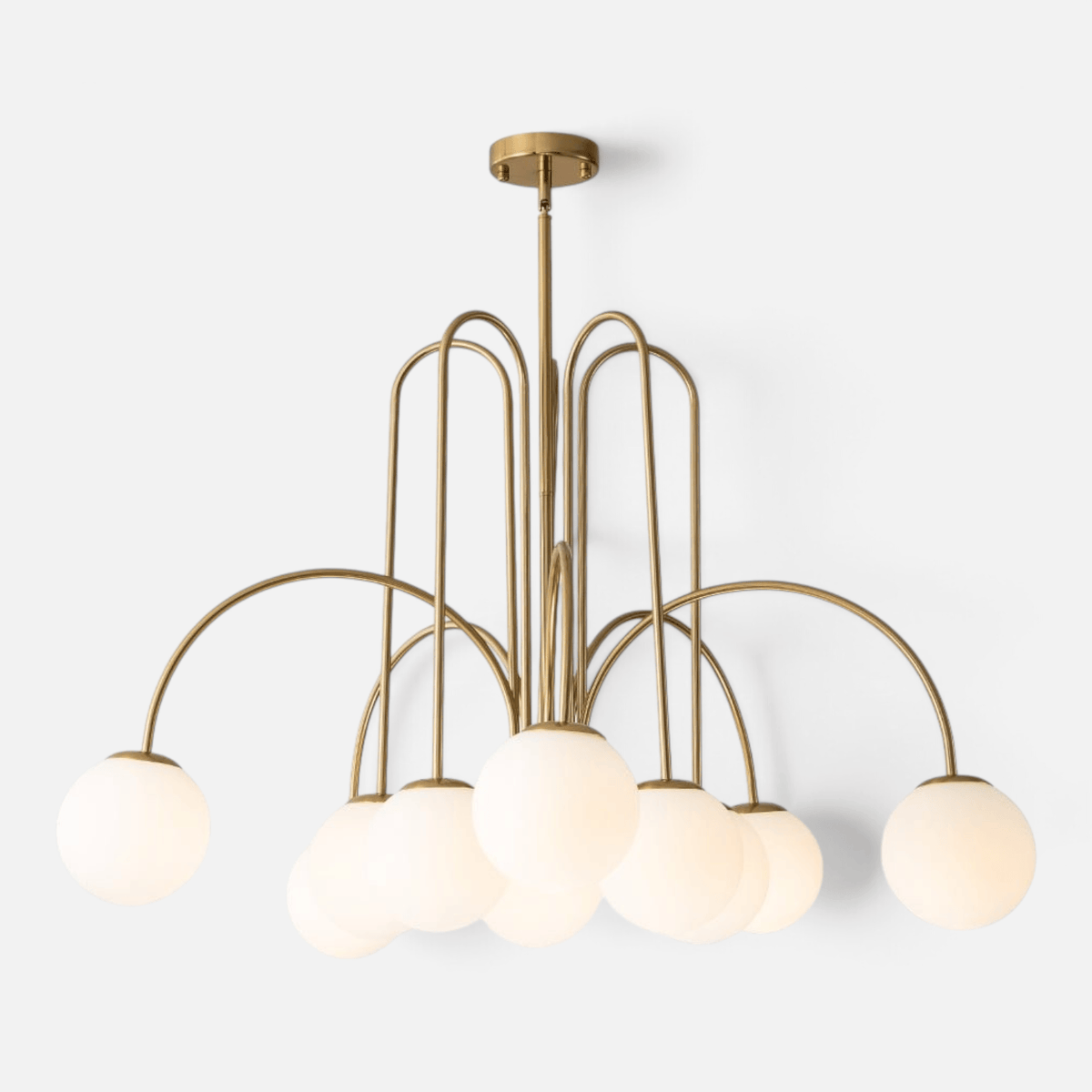 Elvora Pendant Light | Arched Arm Glass Chandelier