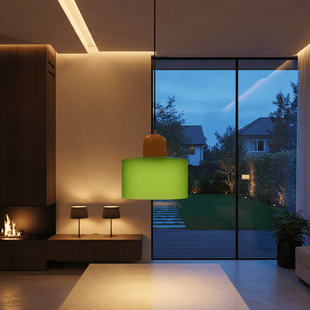 Elvora Pendant Light | Bauhaus Coloured Glass Dome Design