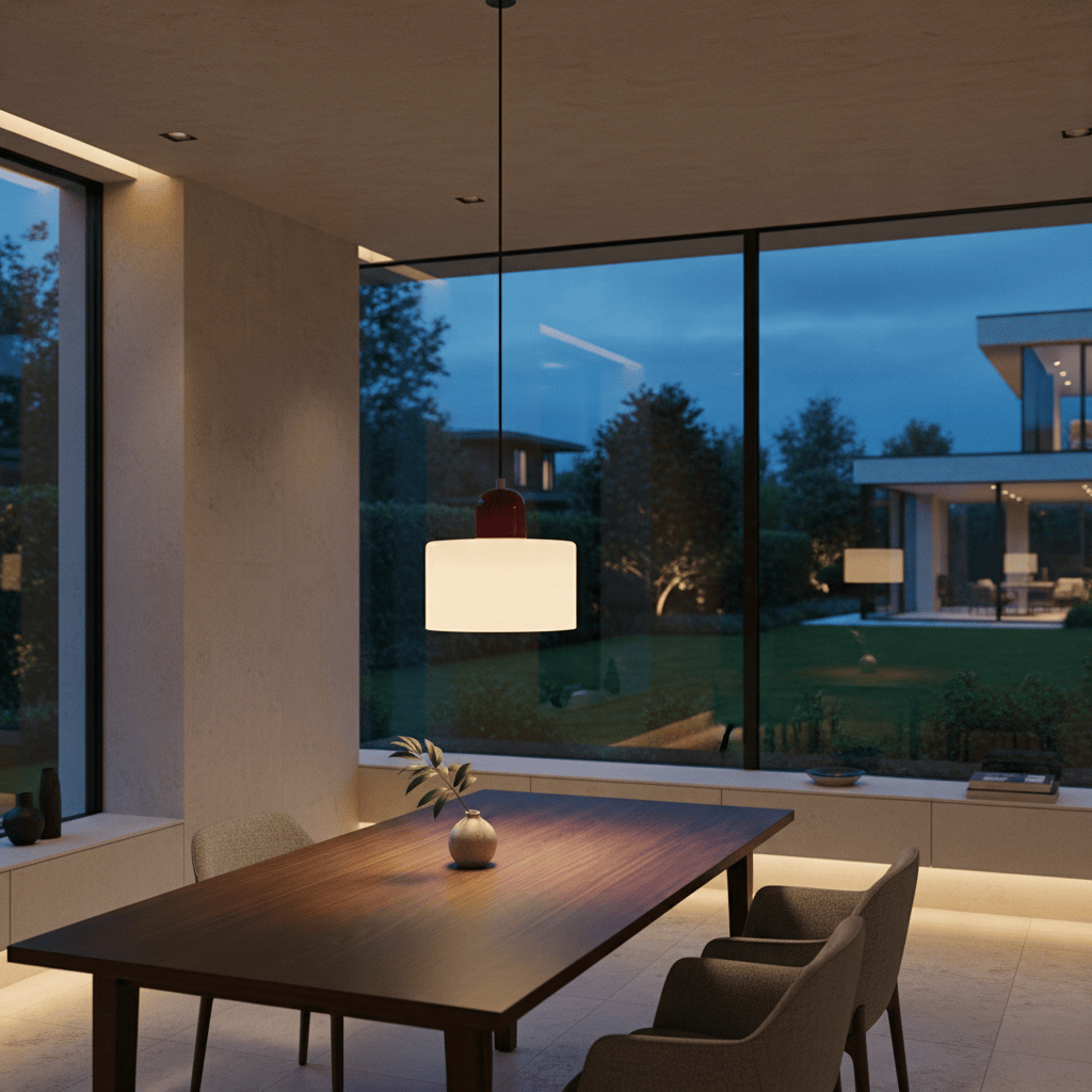 Elvora Pendant Light | Bauhaus Coloured Glass Dome Design