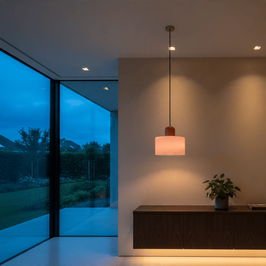 Elvora Pendant Light | Bauhaus Coloured Glass Dome Design
