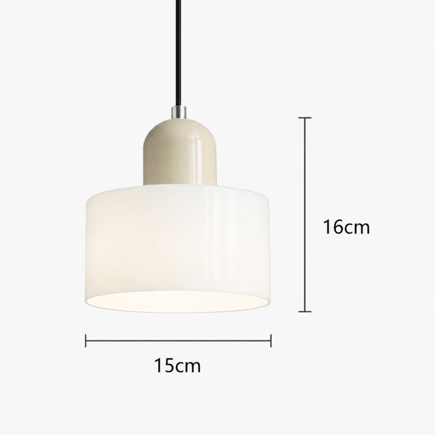 Elvora Pendant Light | Bauhaus Coloured Glass Dome Design