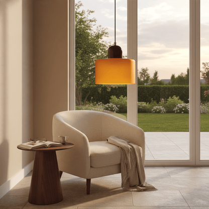 Elvora Pendant Light | Bauhaus Coloured Glass Dome Design