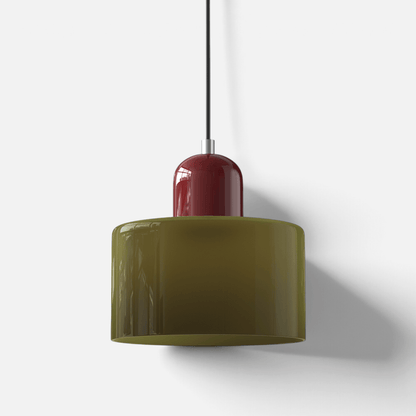 Elvora Pendant Light | Bauhaus Coloured Glass Dome Design
