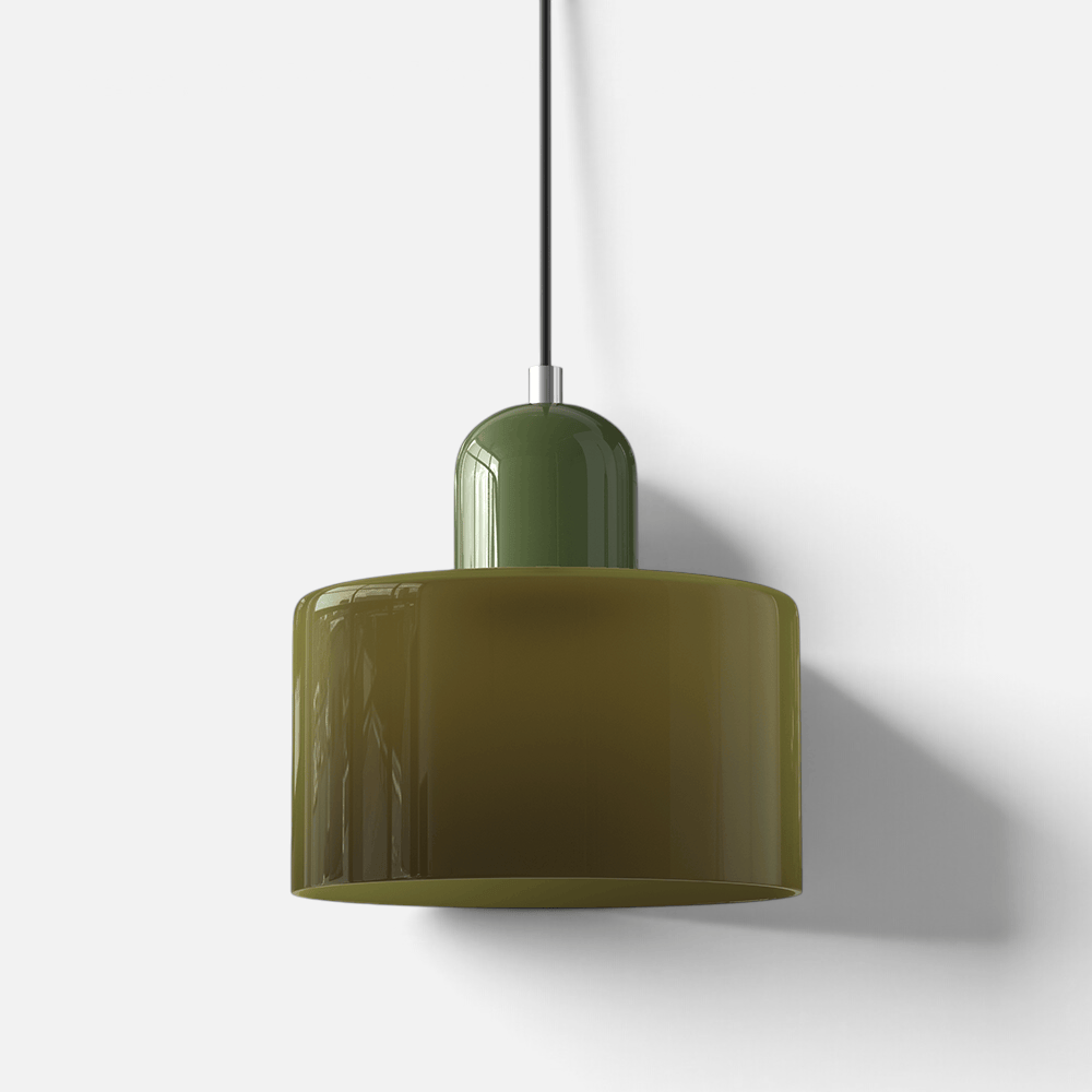 Elvora Pendant Light | Bauhaus Coloured Glass Dome Design