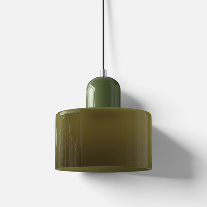 Elvora Pendant Light | Bauhaus Coloured Glass Dome Design
