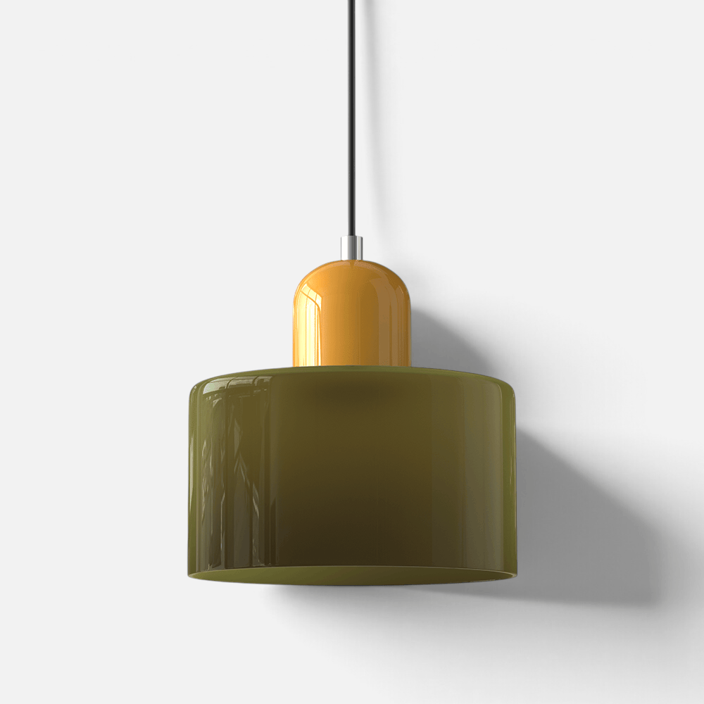 Elvora Pendant Light | Bauhaus Coloured Glass Dome Design
