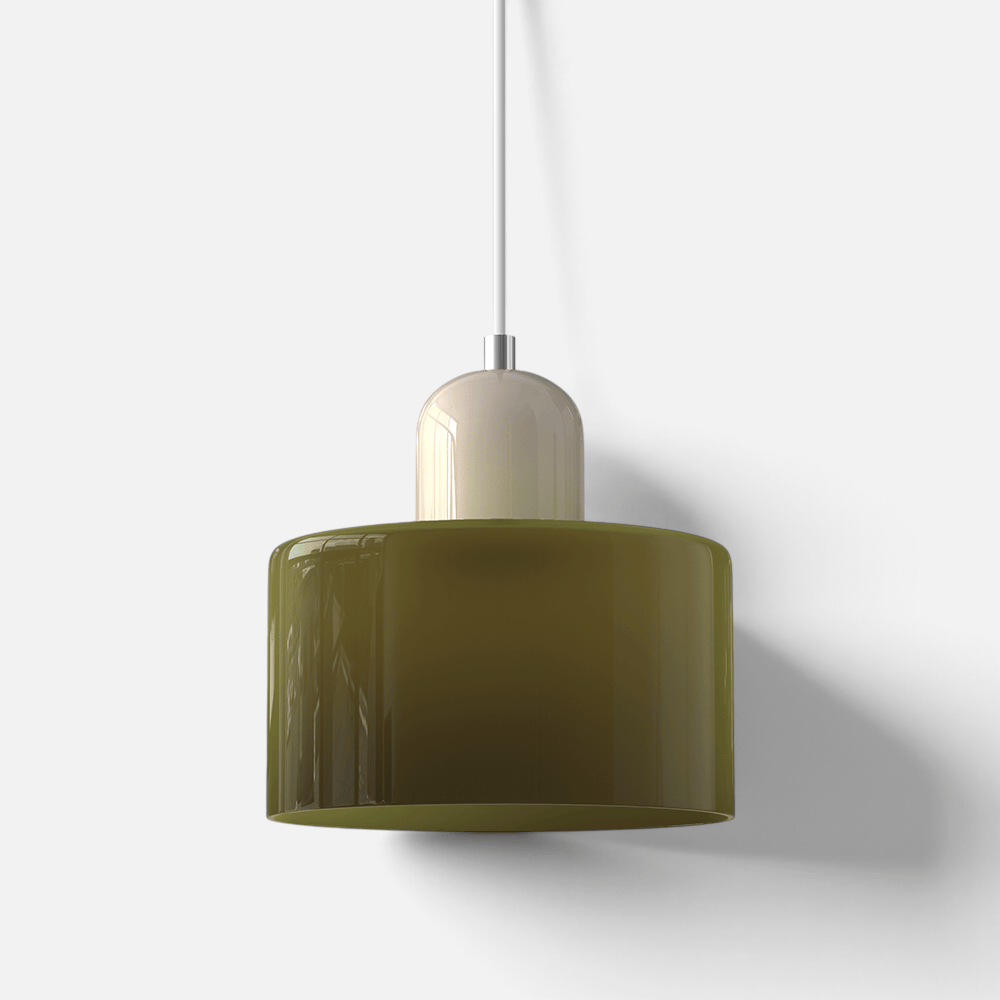 Elvora Pendant Light | Bauhaus Coloured Glass Dome Design